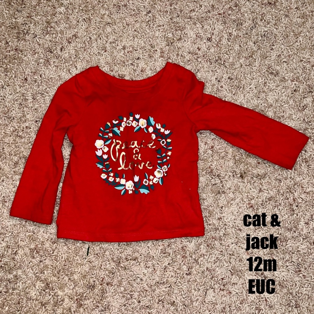 Cat & Jack 12m Christmas shirt